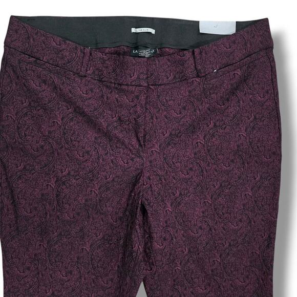 Lane Bryant women's Plus size Burgundy paisley the allie boot cut pants - 20R - Picture 4 of 10